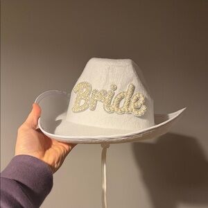 White Bride Cowboy Hat
